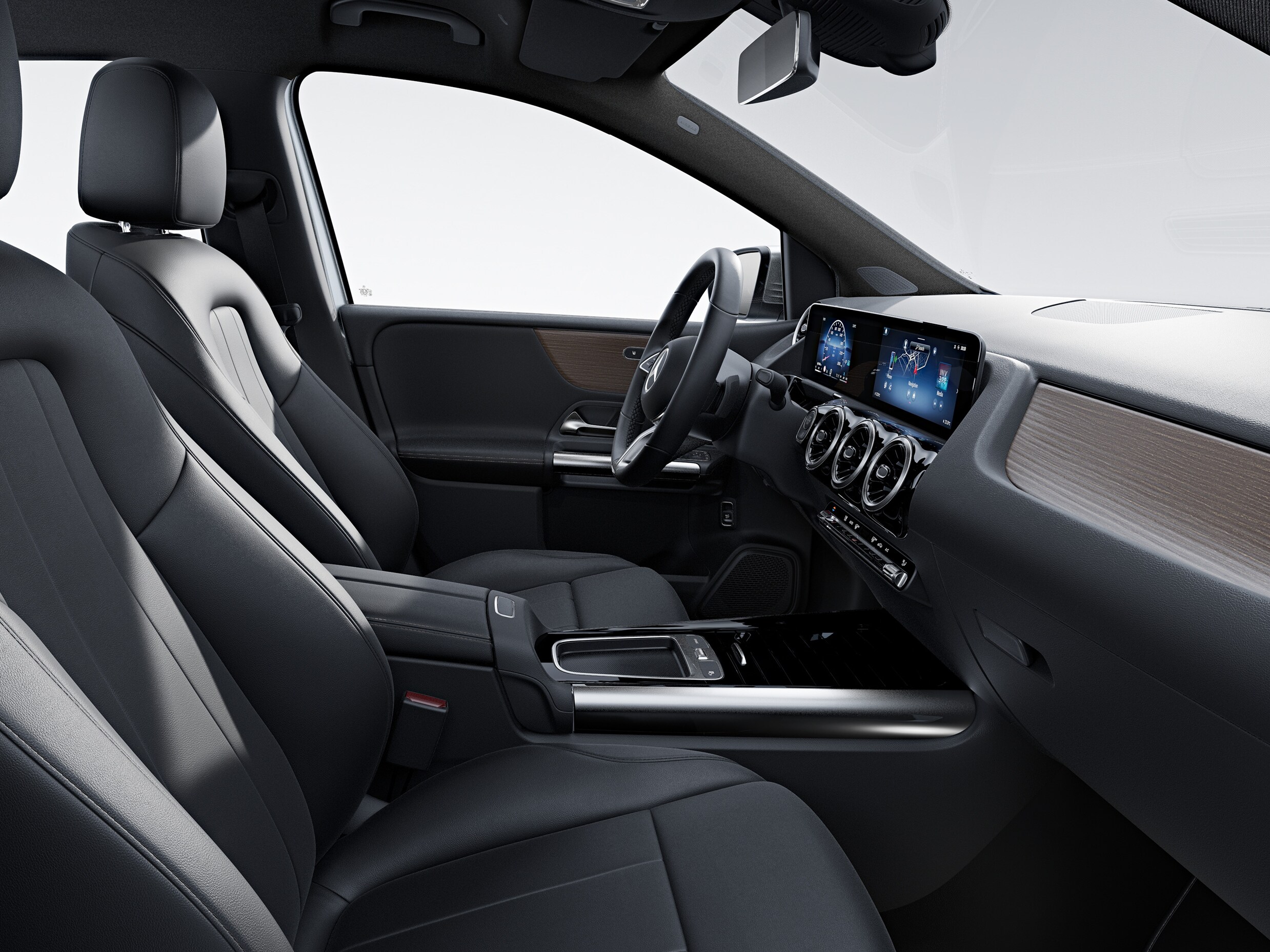 Mercedes B-Class 車內空間中的標準配備。