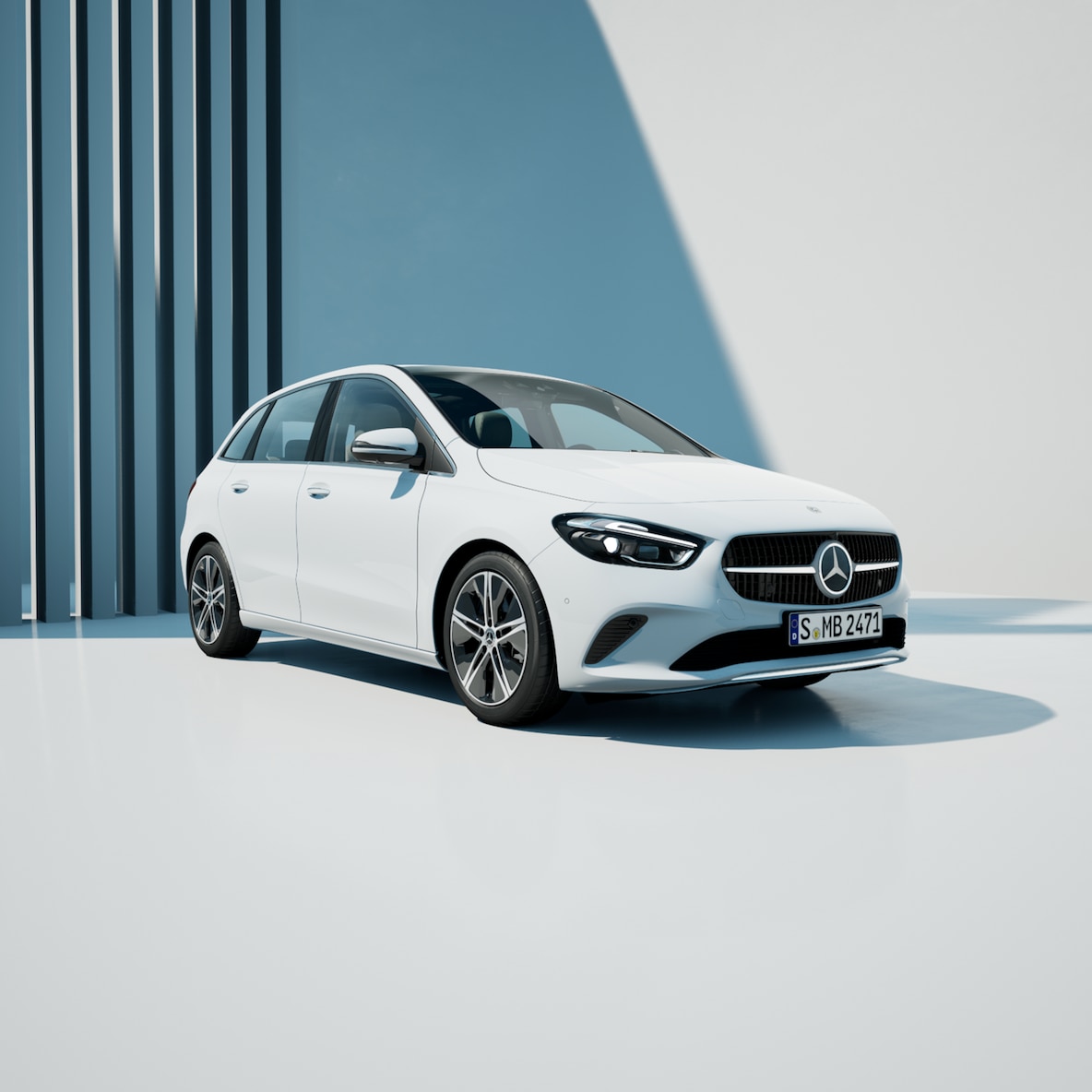 Mercedes-Benz B-Class 的車頭視圖。