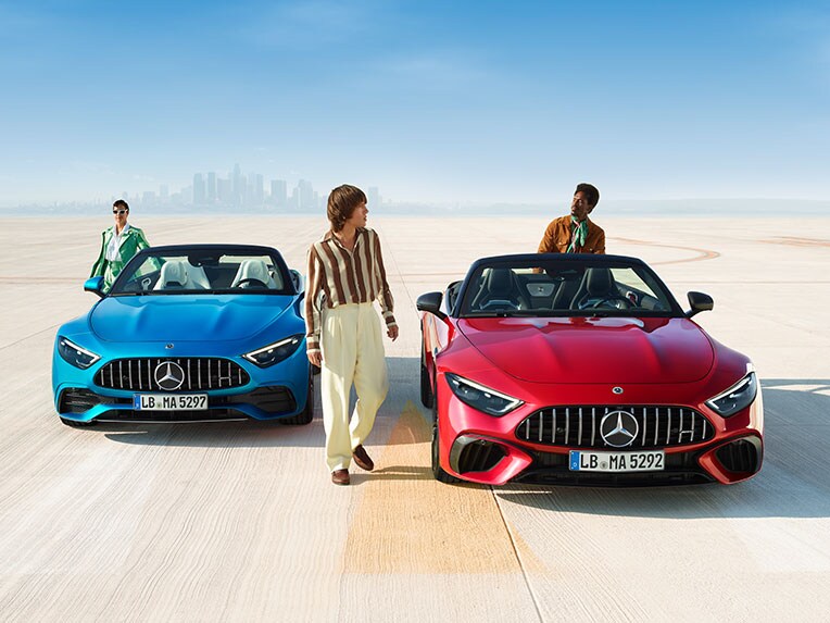 Mercedes-AMG SL 敞篷跑車群像。