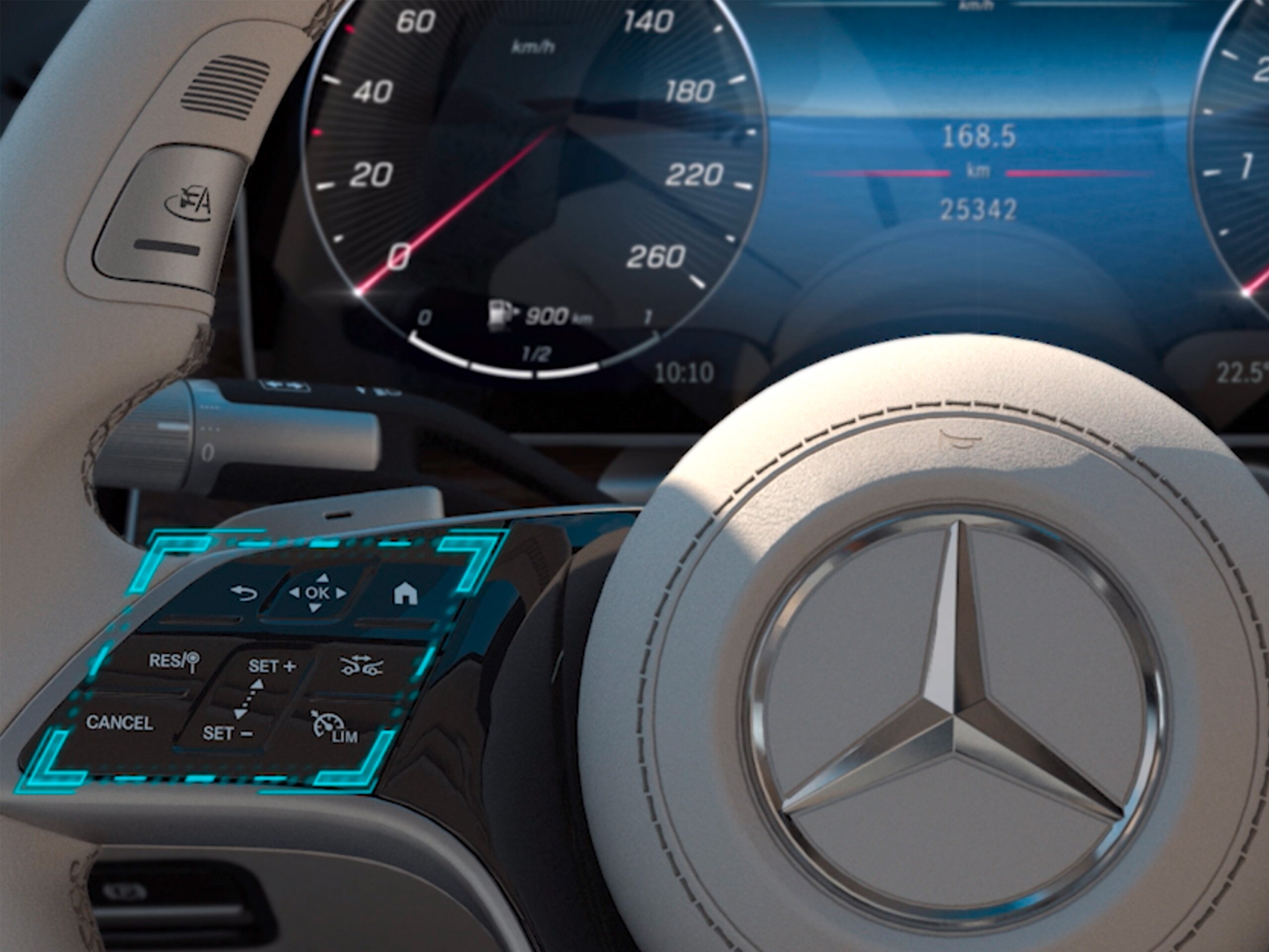 此影片展示 Mercedes-Benz C-Class 轎車的 MBUX 觸控式操作概念的功能。