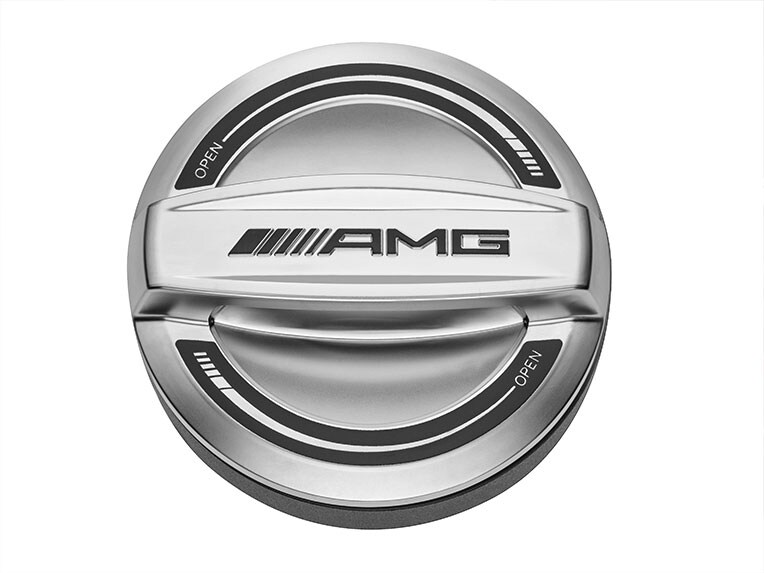 AMG 加油口蓋外觀特寫。