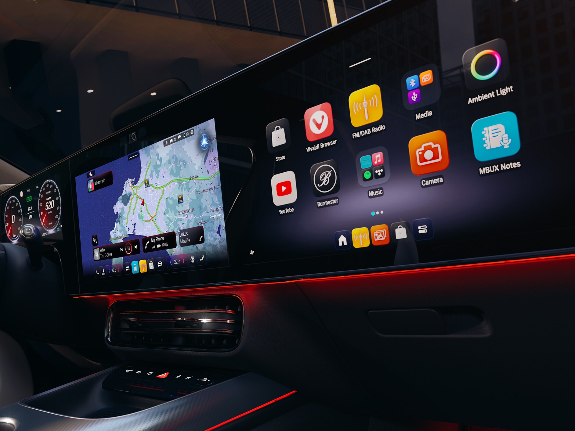 搭載 EQ 技術的全新純電動 CLA 的 Mercedes-Benz 作業系統。