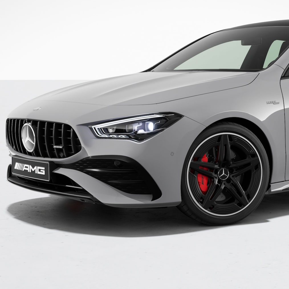 Mercedes-AMG CLA 45 S 4MATIC+ Shooting Brake Final Edition 採 MANUFAKTUR 山脈灰色 MAGNO 或暗夜黑色。
