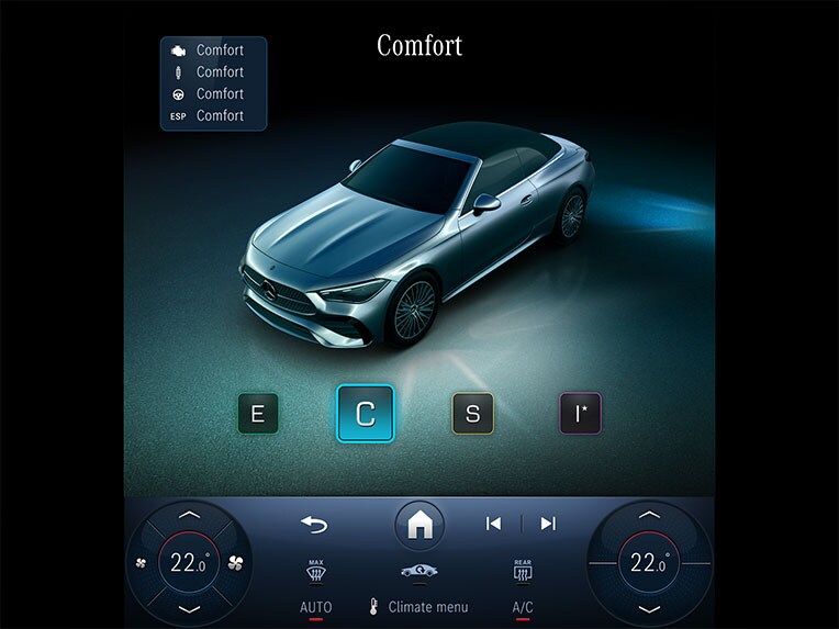 Mercedes-Benz CLE敞篷車的DYNAMIC SELECT。