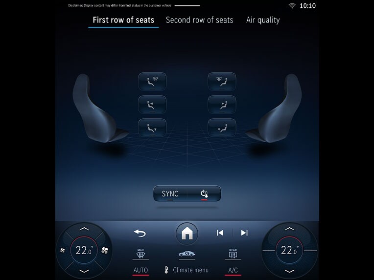 Mercedes-Benz CLE敞篷車的THERMATIC自動恆溫空調。