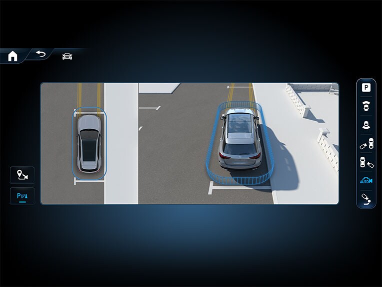 全新 Mercedes-Benz CLE 豪華轎跑車內附 360 度環景攝影的停車套件。