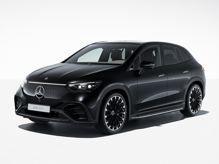 全新 Mercedes-Benz EQE 運動休旅車附 AMG Line 外觀配備系列的外觀。