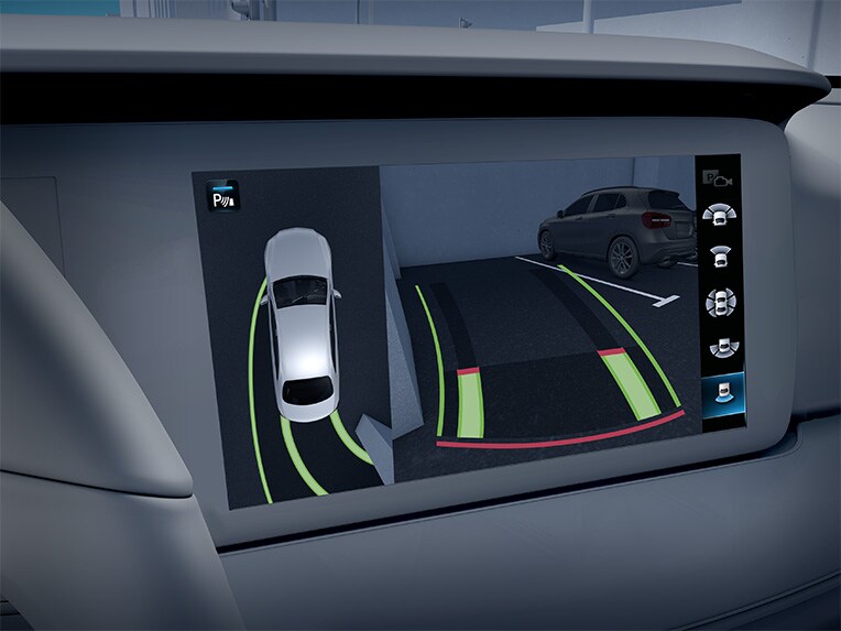 附 360° 攝影機的停車套件的示意圖。