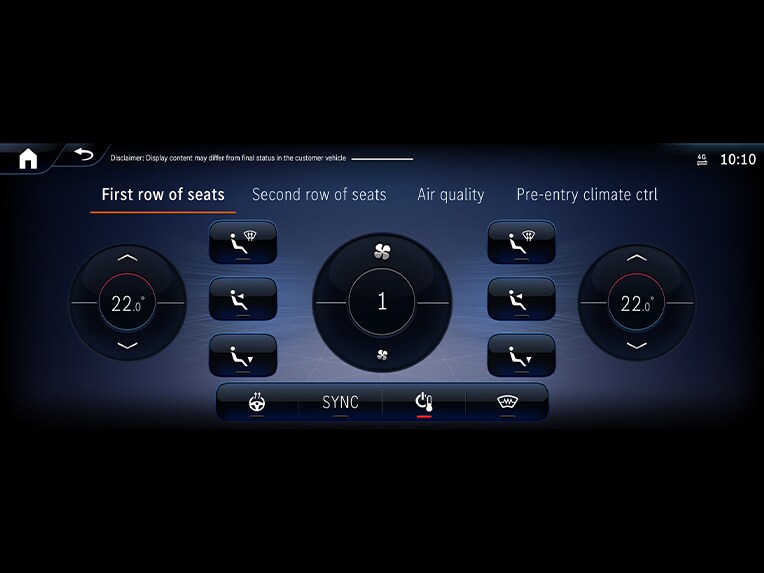 Mercedes-Benz 純電動 G-Class 的THERMOTRONIC 自動恆溫空調。