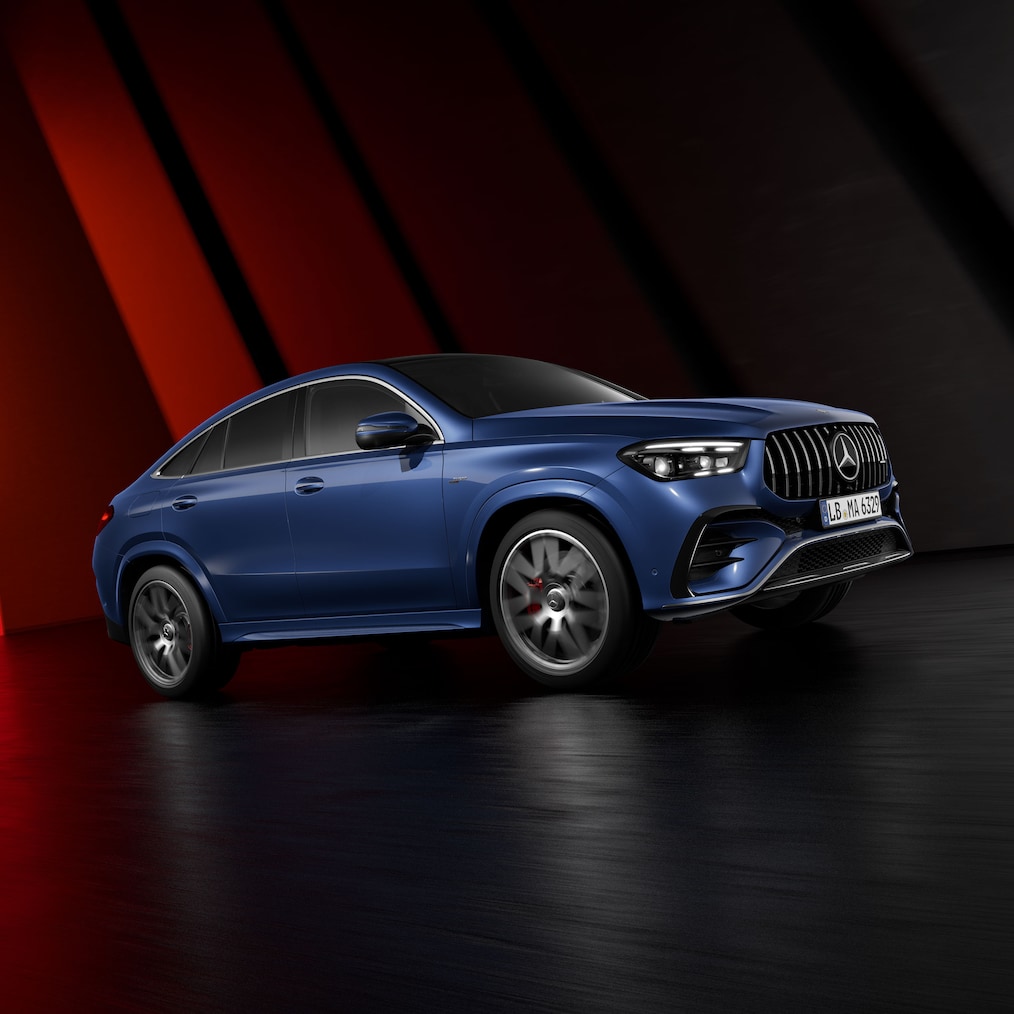 Mercedes-AMG GLE 轎跑車的動態視圖。