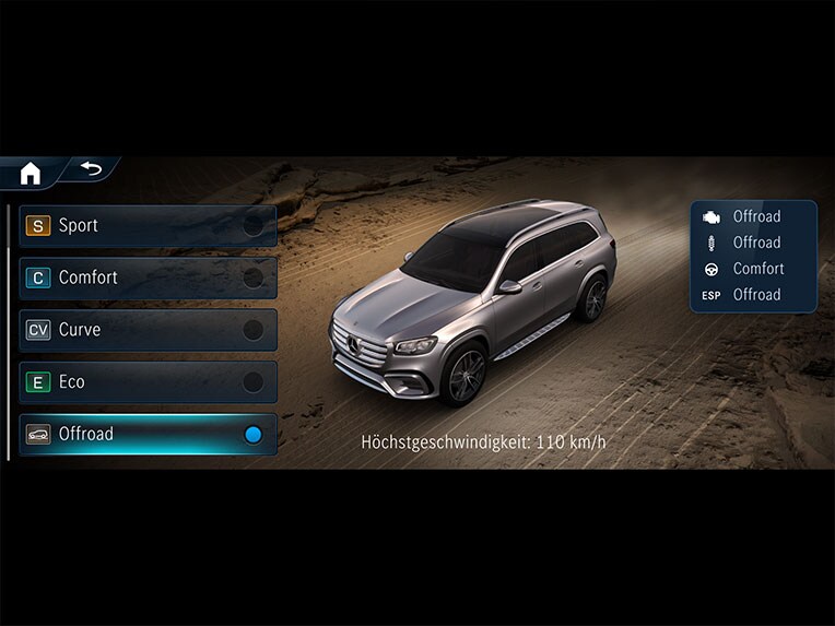 全新 Mercedes-Benz GLS 的DYNAMIC SELECT。