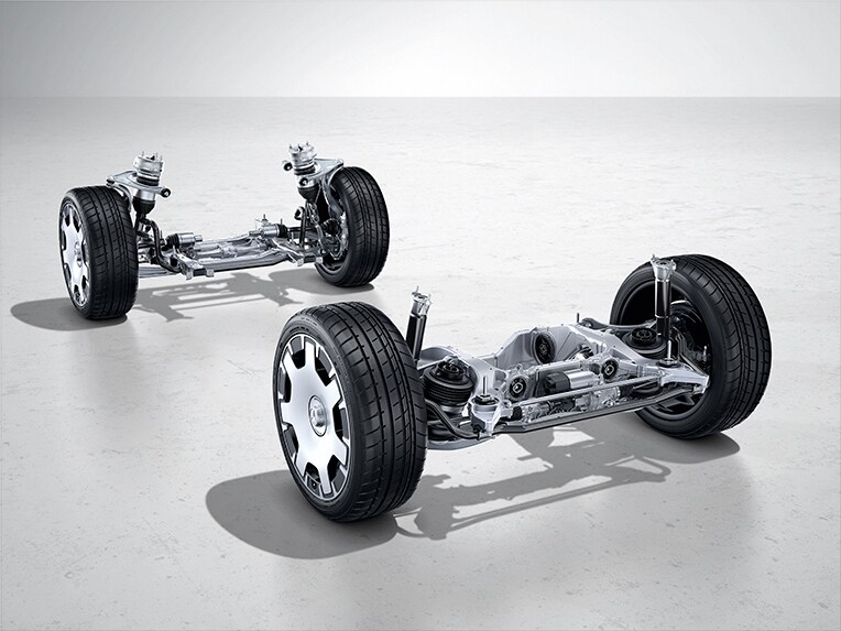 Mercedes-Maybach EQS 運動休旅車的 AIRMATIC 懸吊。