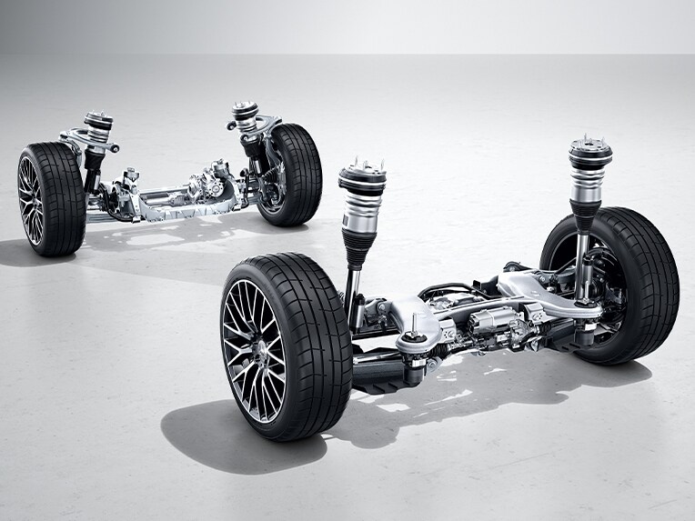 Mercedes-Benz S-Class 轎車的 AIRMATIC 空氣懸吊。