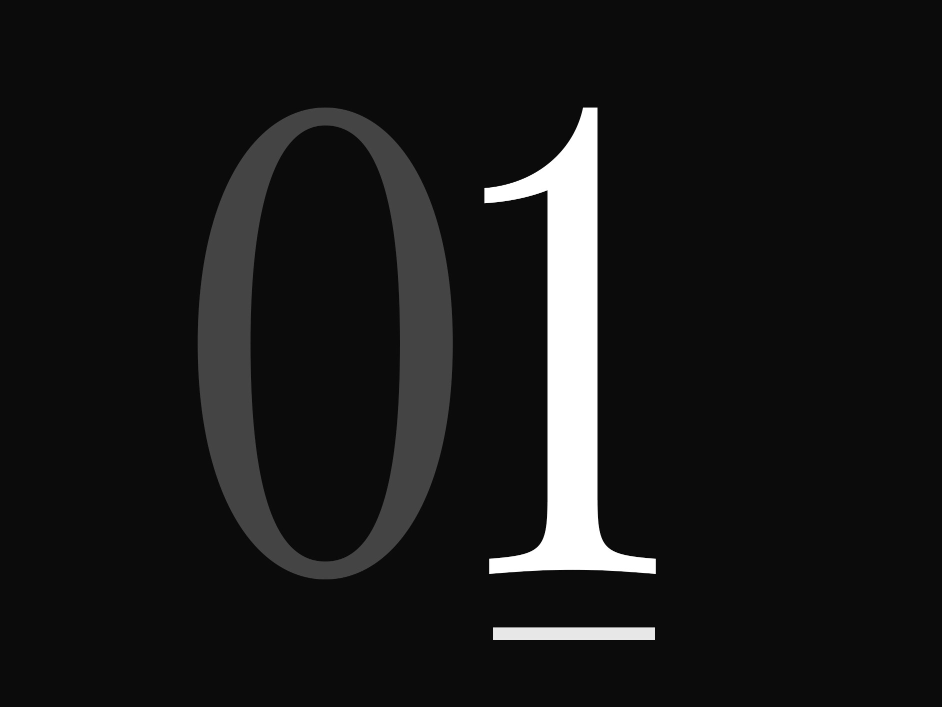 大數字「01」
