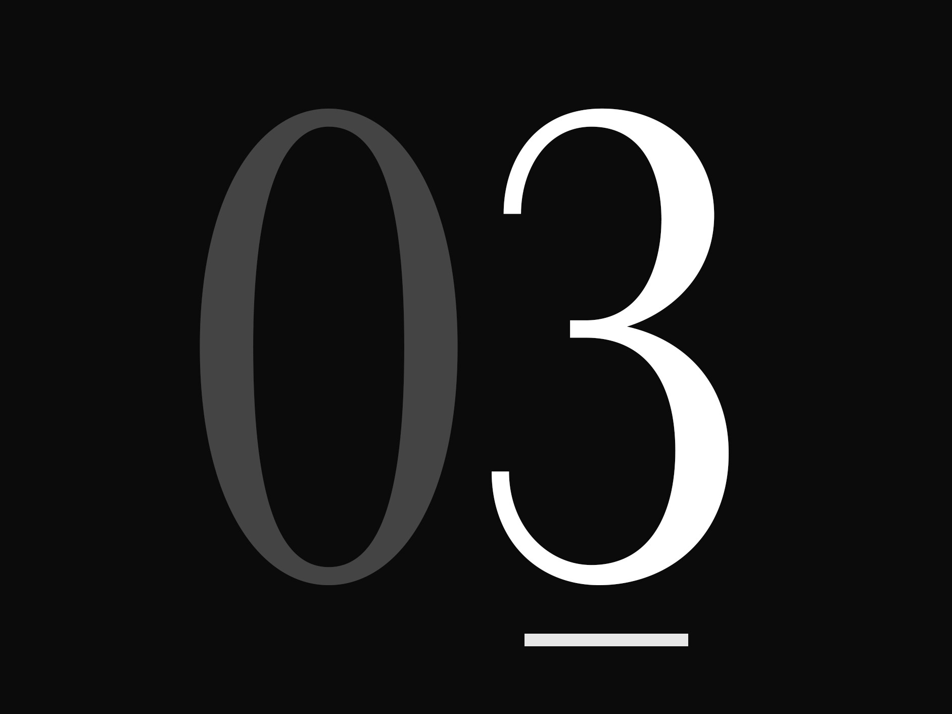 大數字「03」