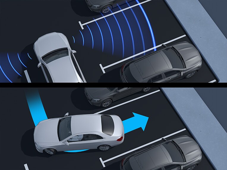 Mercedes-Benz 車內配備 PARKTRONIC 的主動停車輔助系統之工作原理。