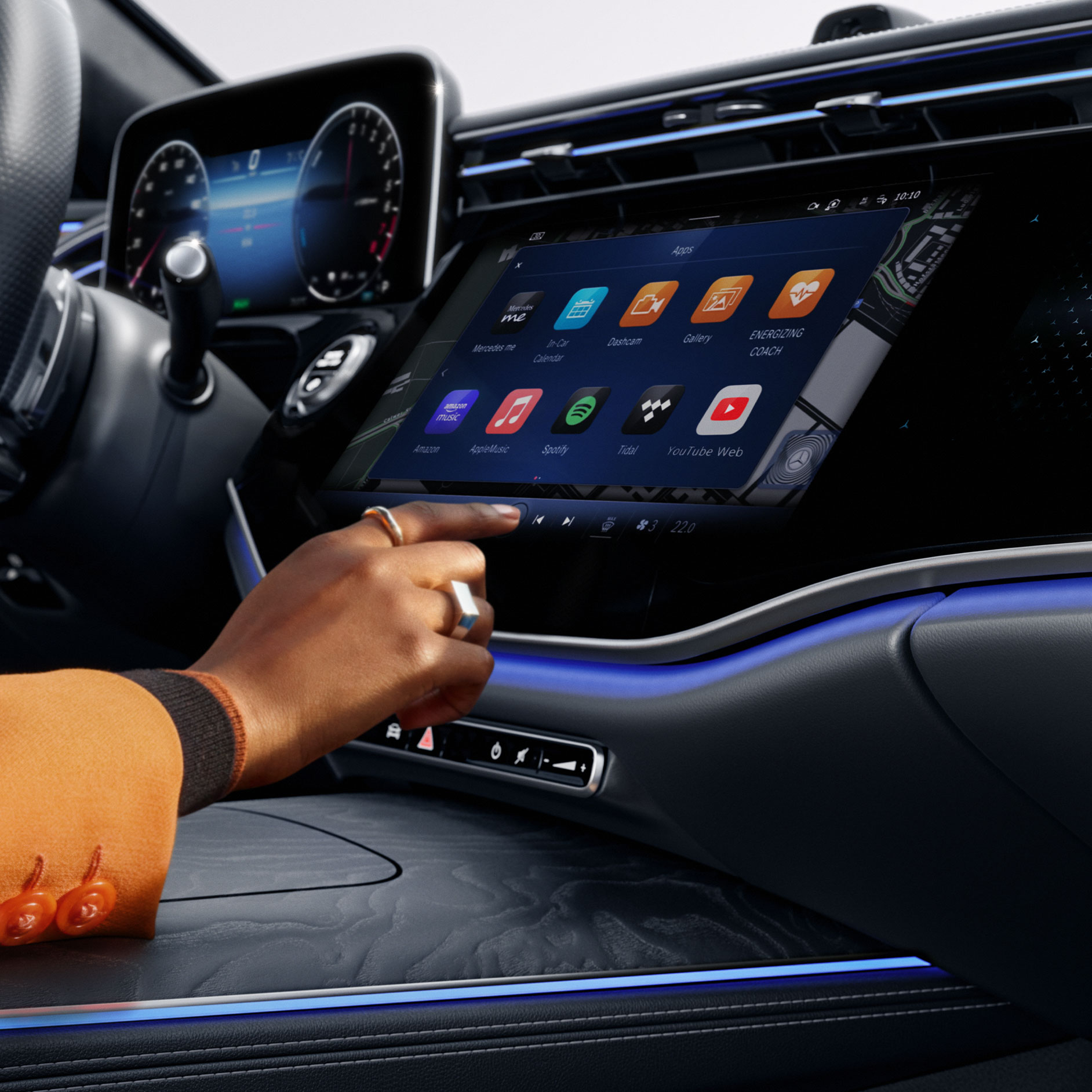 直覺操作 | MBUX 多媒體系統 | Mercedes-Benz Mercedes-Benz E-Class 轎車內裝。