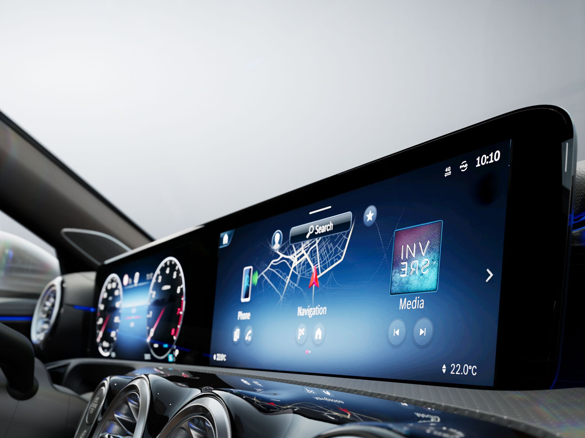 Mercedes-Benz 的內裝。