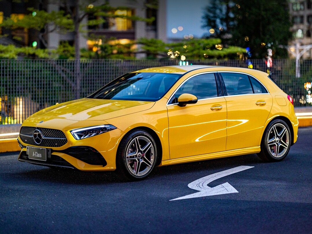 圖一、全新 A 180 五門掀背，動感車格，標配 AMG Line 跑車化套件，更顯視覺張力