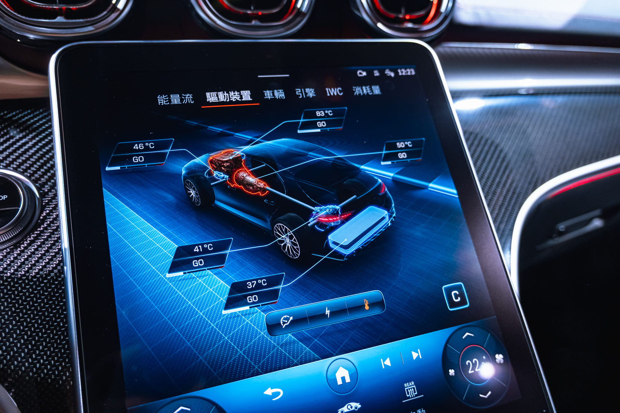 圖四、AMG 自主研發高性能電池,以 400V 電壓與直接液冷設計 圖四、AMG 自主研發高性能電池,以 400V 電壓與直接液冷設計