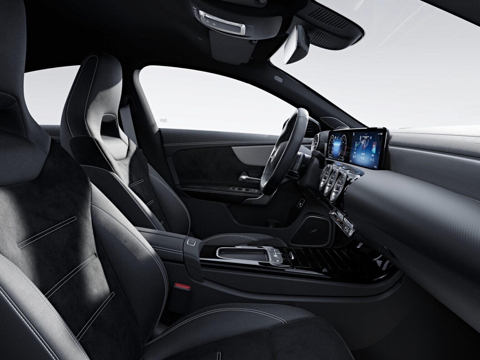 全新 Mercedes-Benz CLA 轎跑車內的座椅舒適套件。